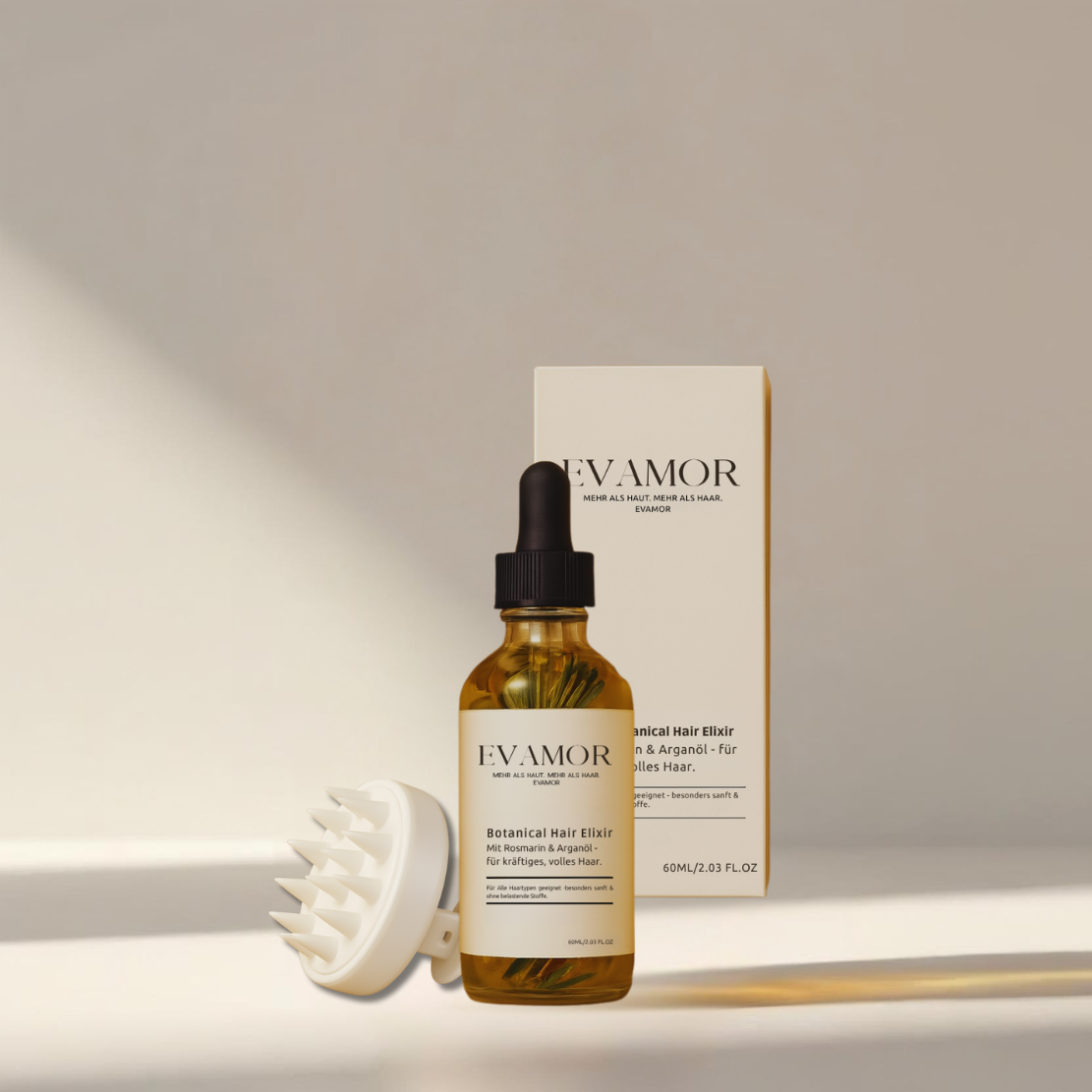Evamor  Haircare Bundle – Haaröl + Kopfhaut-Massagebürste